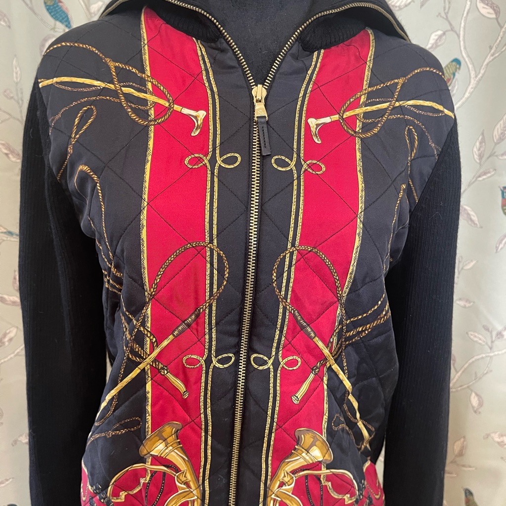 Women’s Ralph Lauren Jacket Large Holiday Black And Red Jacket Christmas Music